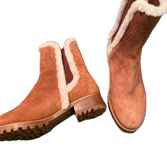 #514 TALBOTS Sherpa Lined Chelsea Ankle Boots - Picture 6 of 7